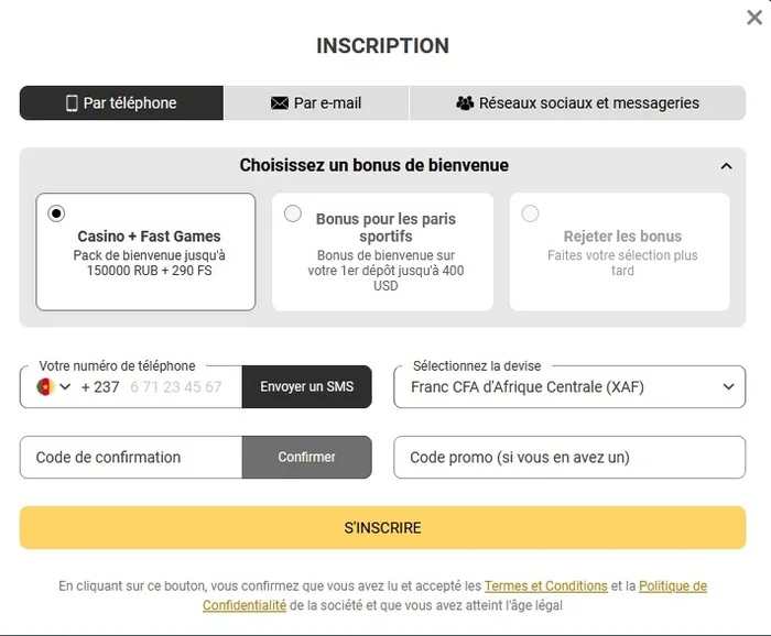 Comment s'inscrire et commencer melbet cm