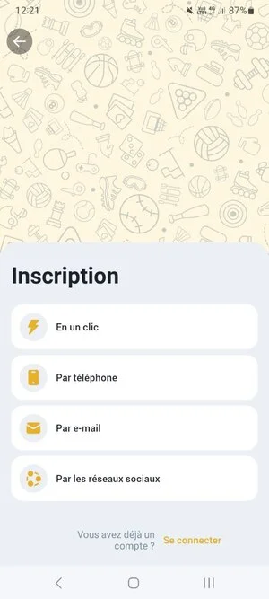 Inscription et login melbet.apk